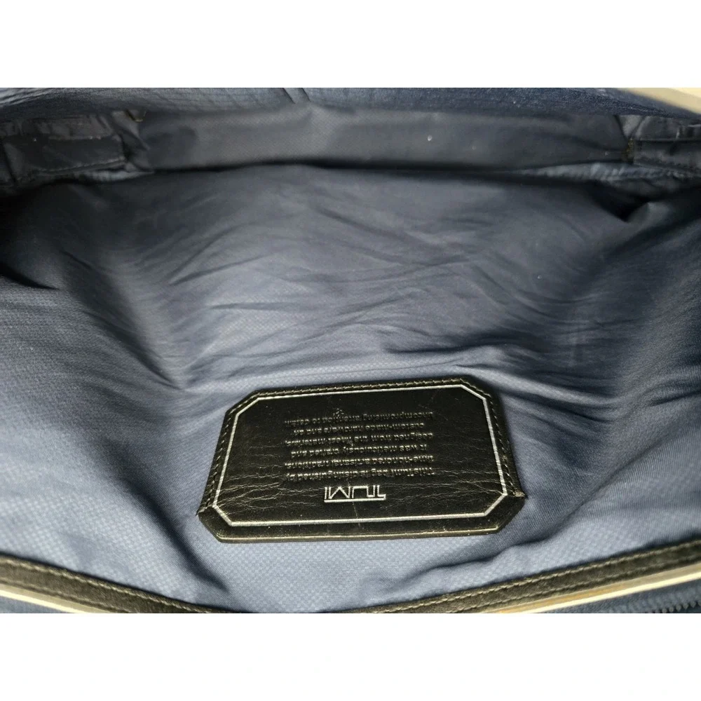 TUMI‎ ARRIVE Black Leather/Nylon Sawyer Briefcase $795 Msrp - Very Nice